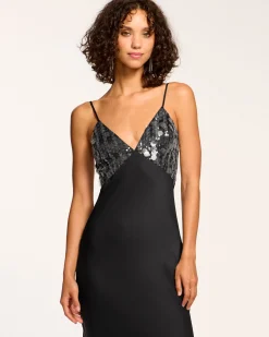Nadiene Embellished Slip Midi Dress