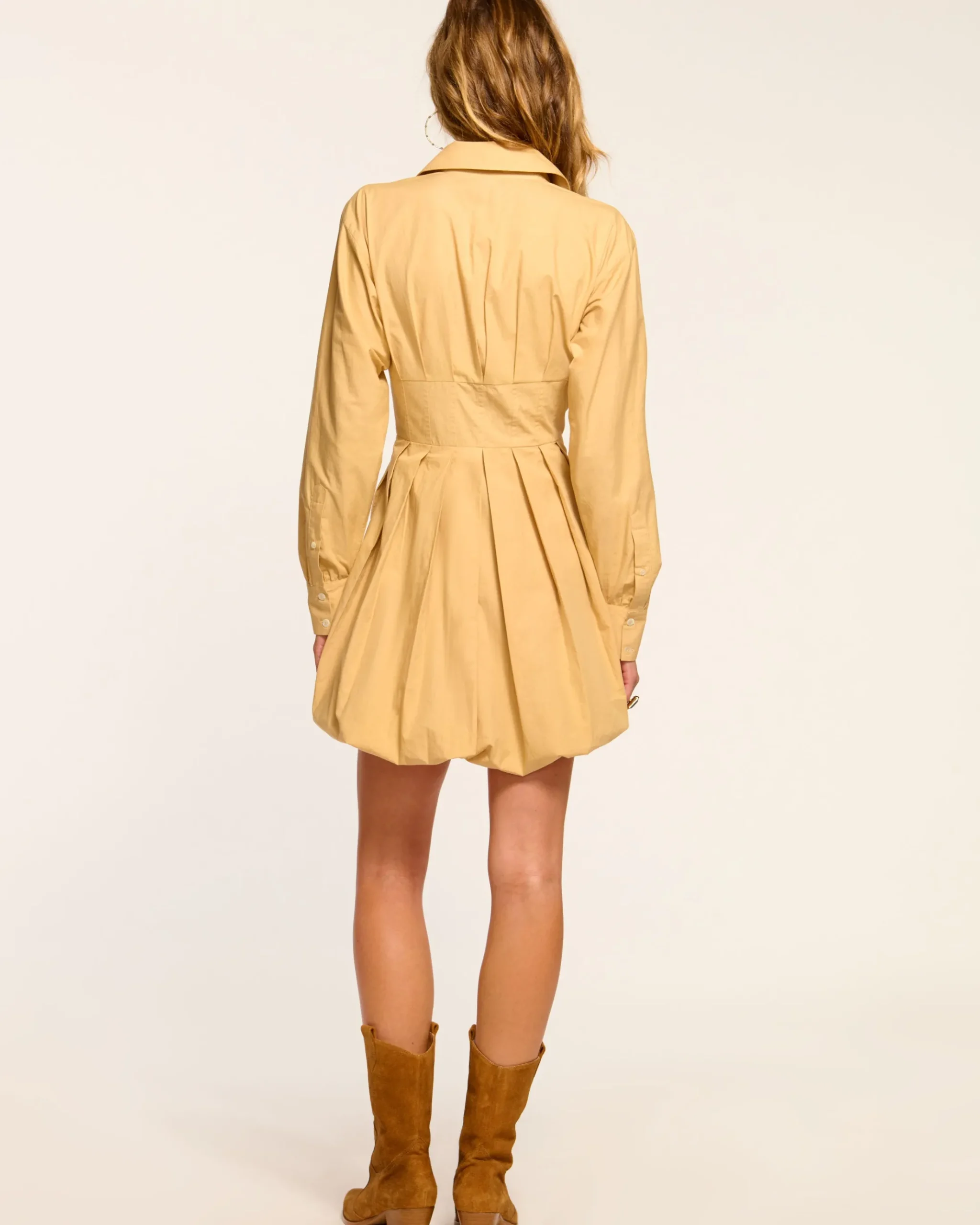 Naira Cotton Poplin Bubble Mini Dress