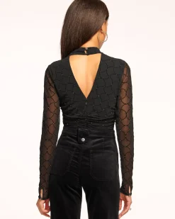 Opal Embellished Turtleneck Top