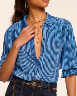 Pleated Dina Short Sleeve Bodysuit