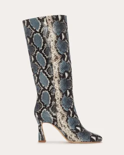 Queen Heeled Snake Boots
