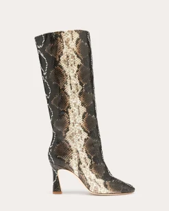 Queen Heeled Snake Boots
