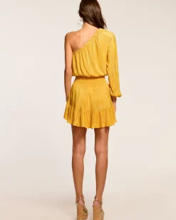 Raashi One-Shoulder Smocked Mini Dress