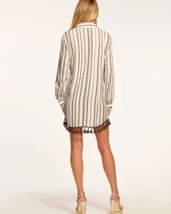 Roman Coverup Button Down Top