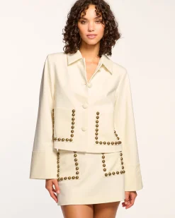 Shoshana Studded Ponte Jacket