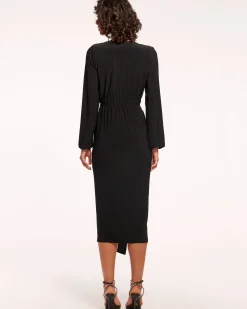 Sutton Jersey V-Neck Midi Dress