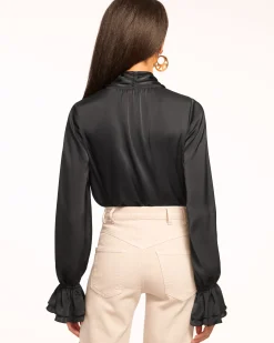 Tammy Tie-Front V-Neck Blouse