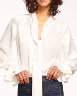 Tammy Tie-Front V-Neck Blouse