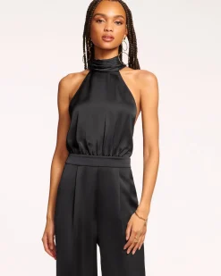 Tatiana Wide Leg Halter Jumpsuit