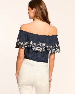 Terri Embellished Off-The-Shoulder Top