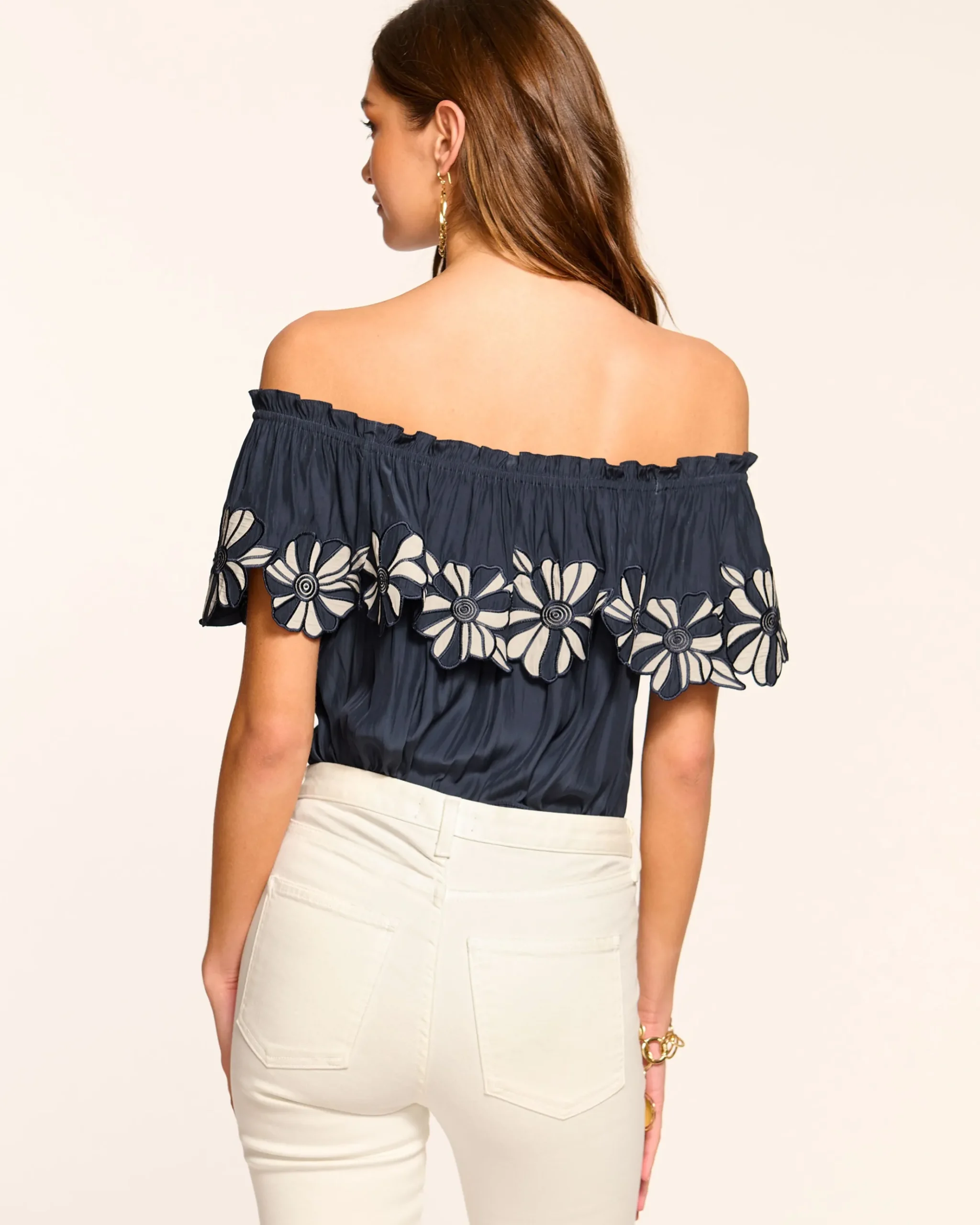 Terri Embellished Off-The-Shoulder Top