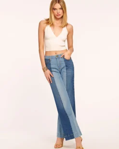Vinnie Wide Leg Two-Tone Jean