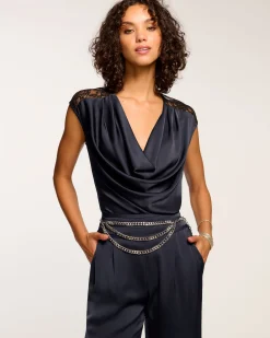 Winston Cowl Neck Lace Top