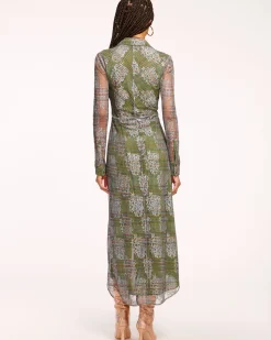 Wyatt Button Down Mesh Maxi Dress